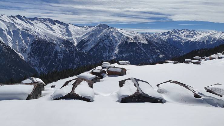 Rize'de Kaçkar Dağları ve yaylalardaki kar manzarası dronla görüntülendi 3