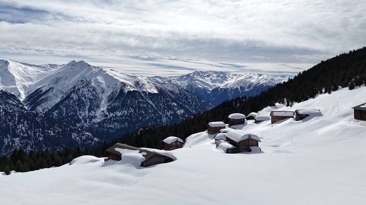 Rize'de Kaçkar Dağları ve yaylalardaki kar manzarası dronla görüntülendi 5