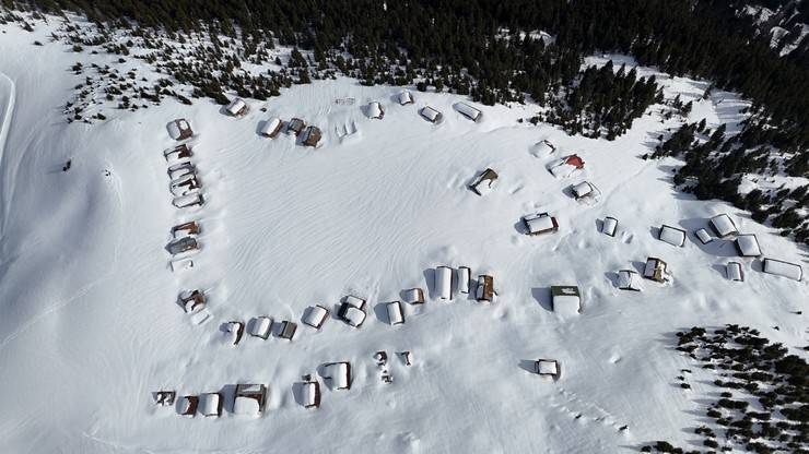 Rize'de Kaçkar Dağları ve yaylalardaki kar manzarası dronla görüntülendi 9