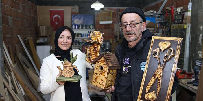 Rize’de Örnek Dayanışma: Emekli Muhtar Tasarlıyor, Gelini Destek Veriyor