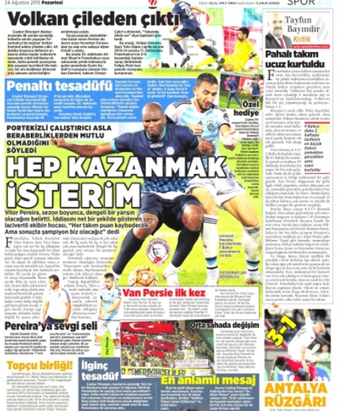 Ç.Rizespor-Fenerbahçe Gazete Manşetleri 4