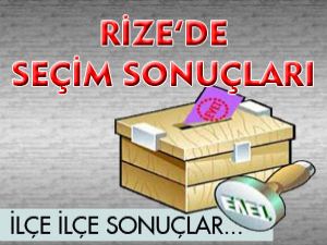 Rize'de İlçe İlçe Seçim Sonuçları