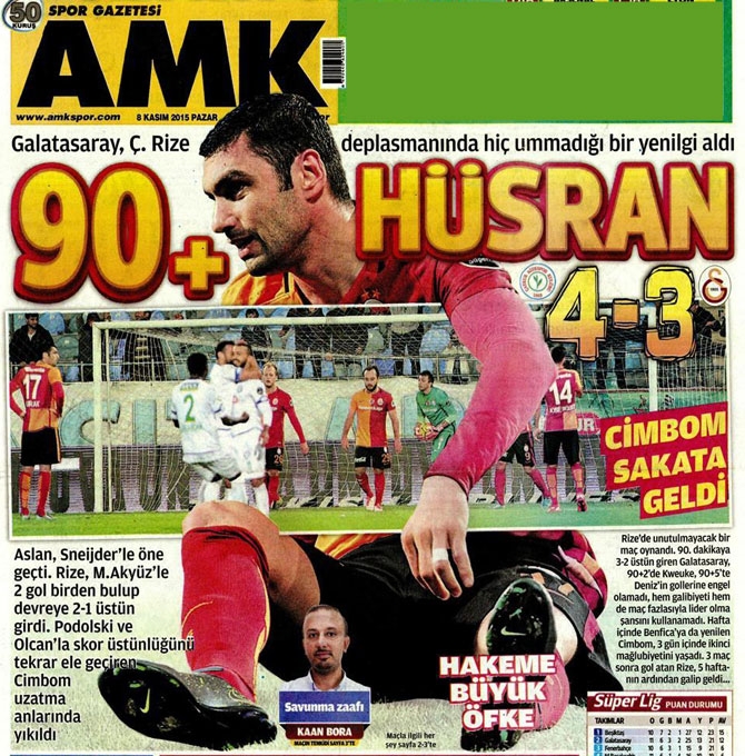 Ç.Rizespor-G.Saray Maçının Gazete Manşetleri 2