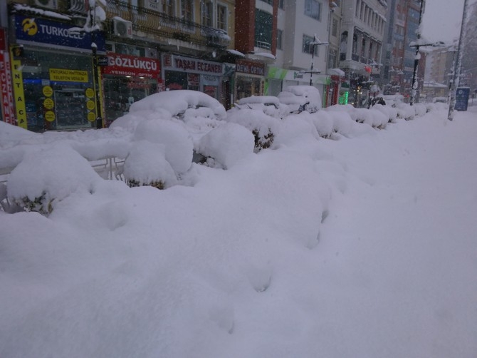 Rize'de Kar Yağışı Etkisini Sürdürüyor 10