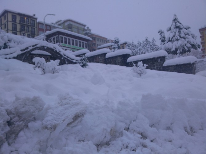 Rize'de Kar Yağışı Etkisini Sürdürüyor 15