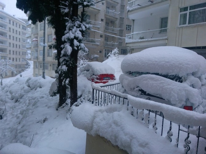 Rize'de Kar Yağışı Etkisini Sürdürüyor 36
