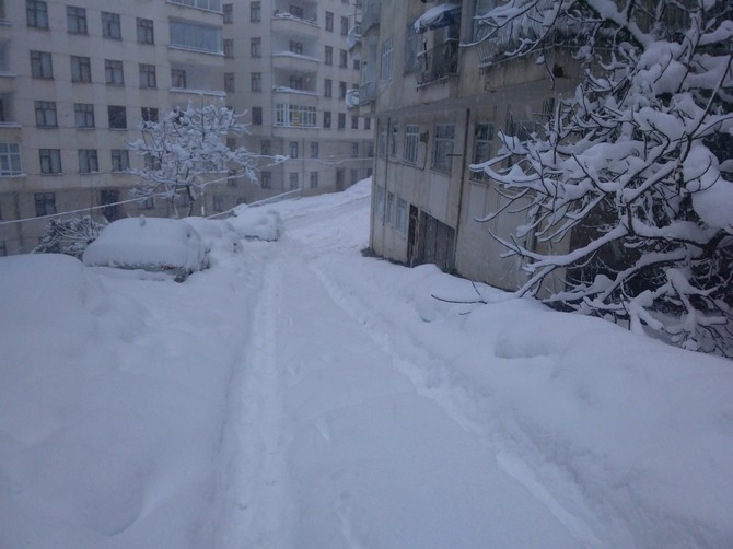 Rize'de Kar Yağışı Etkisini Sürdürüyor 39