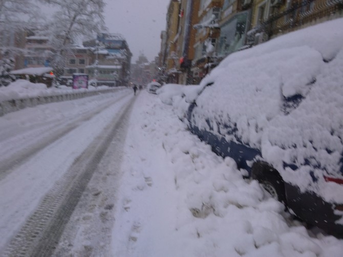 Rize'de Kar Yağışı Etkisini Sürdürüyor 7