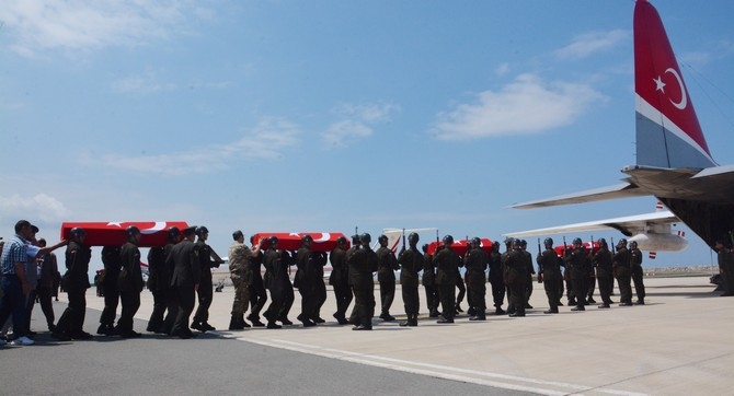 7 Şehide Ordu-Giresun Havalanı’nda Tören Düzenlendi 16