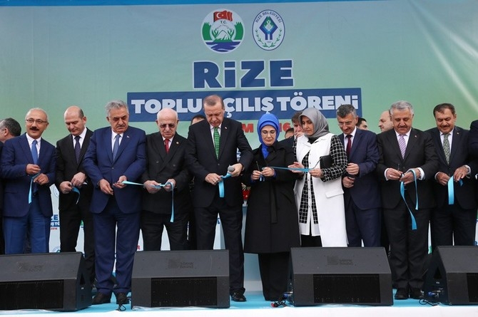 Cumhurbaşkanı Erdoğan Rize'de toplu açılış törenine katıldı 42