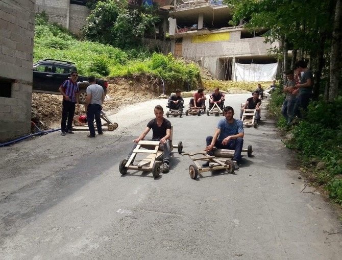 Rize'de "Laz Ralli" tahta araba şenliği 6