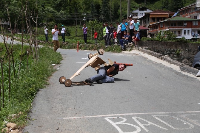 Rize'de "Laz Ralli" tahta araba şenliği 9