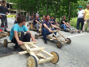 Rize'de "Laz Ralli" tahta araba şenliği