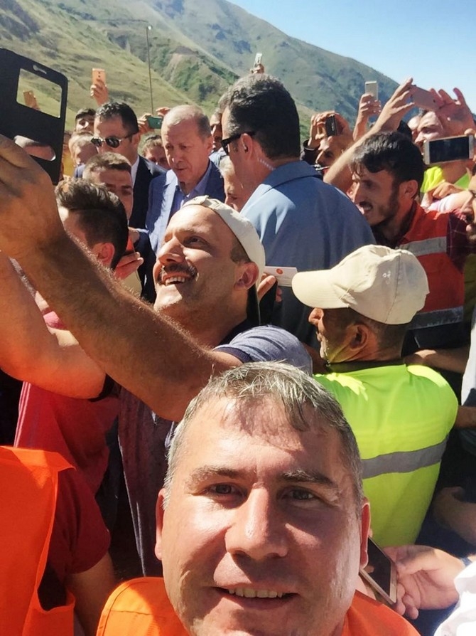 Cumhurbaşkanı Erdoğan Ovit Tüneli'nde İncelemelerde Bulundu 6