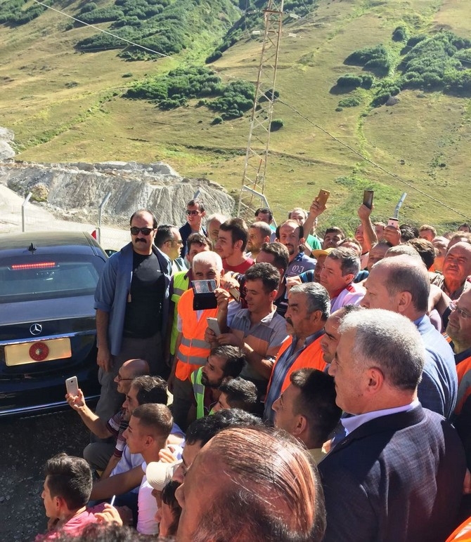 Cumhurbaşkanı Erdoğan Ovit Tüneli'nde İncelemelerde Bulundu 8