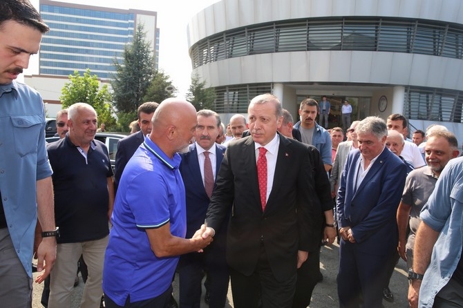 Cumhurbaşkanı Erdoğan, Çaykur Rizespor Kulübü'nü ziyaret etti 14