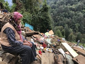 Rize'de Hasar Tespit ve Yardım Çalışmaları Sürüyor