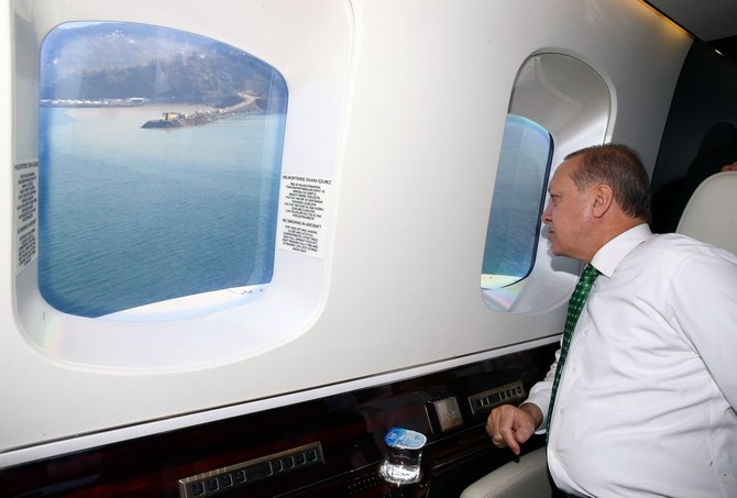 Cumhurbaşkanı Erdoğan, Bölgedeki Yatırımlarını Havadan İnceledi 3