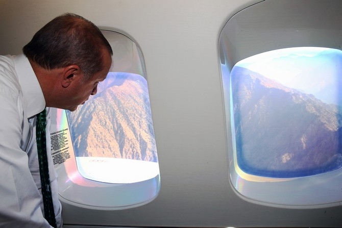 Cumhurbaşkanı Erdoğan, Bölgedeki Yatırımlarını Havadan İnceledi 4