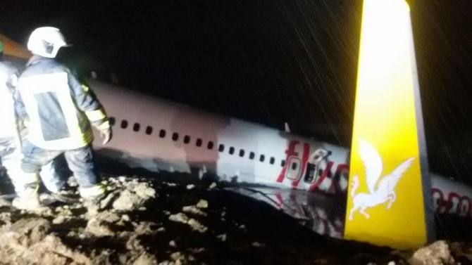 Trabzon’da Uçak Pistten Çıktı 16
