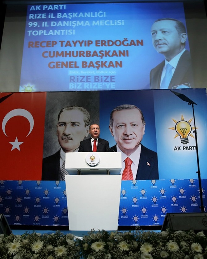 Erdoğan, AK Parti Rize İl Danışma Meclisi Toplantısı'nda 12
