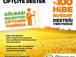 Gölbaşı Belediyesi’nden Çiftçiye Buğday Tohumu Desteği
