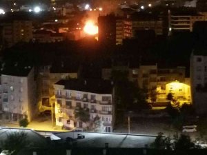 Elazığ’da Çatı Yangını