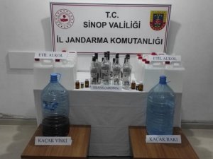 Sinop’ta Kaçak Alkol Operasyonu