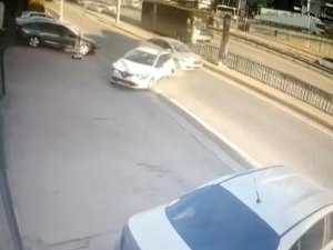 Çekmeköy’de İlginç Kaza Kamerada