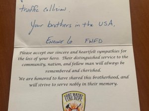 Abd’li İtfaiyecilerden Şehit İtfaiyeciler İçin Taziye Mektubu