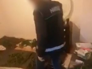 Yatağın Üzerinde Kuruttuğu Esrar İle Yakalandılar