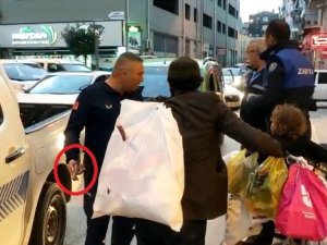 Dilenci Zabıtaya Bıçak Çekti