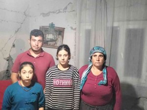 Osmaniye’de Evleri Ağır Hasar Gören Aile Büyük Korku Yaşadı