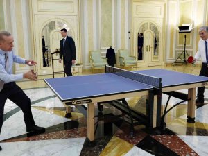 Cumhurbaşkanı Erdoğan, Tokayev İle Masa Tenisi Oynadı