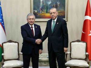 Cumhurbaşkanı Erdoğan, Özbekistanlı Mevkidaşı Mirziyoyev İle Görüştü