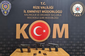 Rize'de silah kaçakçılığı operasyonu 2 gözaltı