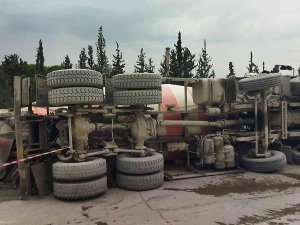 Söke’de Beton Mikseri Devrildi: 1 Yaralı