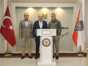 Daire Başkanı Mercan, Emniyet Müdürü Kurt İle Bir Araya Geldi
