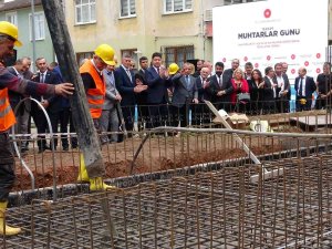 Ordu’da Muhtarlık Hizmet Binasının Temeli Atıldı