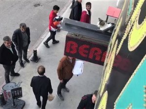 Reklam Tabelasında Mahsur Kalan Kedi Kurtarıldı