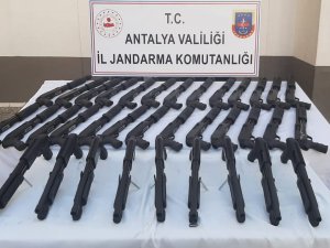 Manavgat’ta 35 Adet Pompalı Tüfek Ele Geçirildi