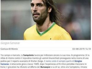 Samaras, Bursaspor’un Teklifini Kabul Etmedi