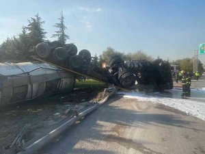 Gebze’de Kimyasal Madde Yüklü Tanker Devrildi: 1 Yaralı