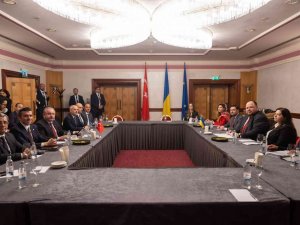 Tbmm Başkanı Şentop, Ukrayna Parlamentosu Başkanı Stefançuk İle Görüştü