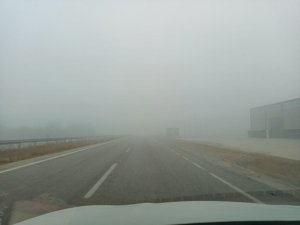 Gönen-bandırma Karayolunda Sis Sürücülere Zor Anlar Yaşattı