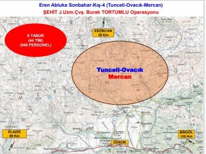 Tunceli’de Eren Abluka Sonbahar-kış-4 Şehit Jandarma Uzman Çavuş Burak Tortumlu Operasyonu Başlatıldı