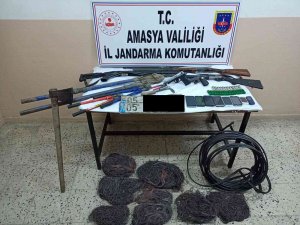 Amasya’da Jandarma Ekiplerinden Kablo Ve Tarım Aleti Hırsızlarına Operasyon: 3 Tutuklama