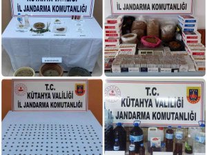 Kütahya’da Jandarmanın İki Haftalık Dönemde Yaptığı Uyuşturucu Ve Kaçakçılık Operasyonları