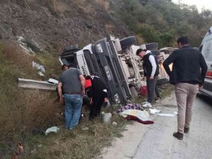 Devrilen Kamyonda Kızın Ayak Parmağı Koptu
