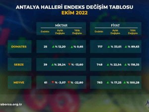 Atb Ekim Ayı Hal Endeksini Açıkladı